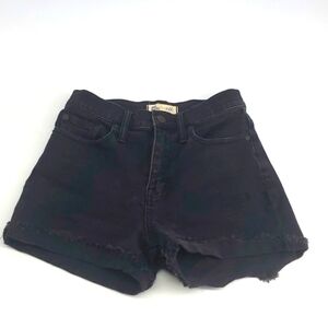 Madewell High-waist Denim Shorts Lunar Wash Black 24W